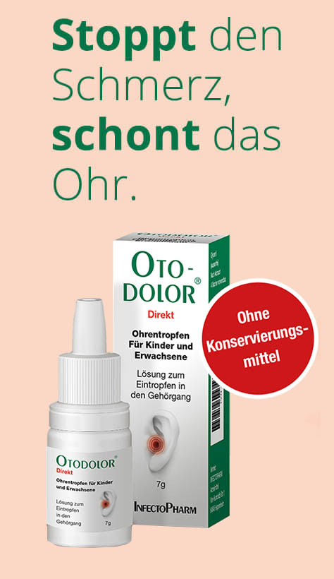 Otodolor hilft bei Ohrenschmerzen